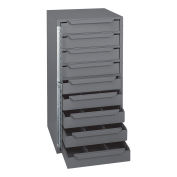 Bar-Lock Steel Drawer Cabinet, 12-9/16 X12X24-3/8", (9) 10-15/16 X10-3/4 X1-15/16" Drawers