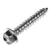 14x1 Hex Washer-Head Tapping Screws, Slotted, 8/Pk