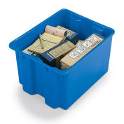 LewisBins Polylewton Polyethylene Tote, Blue, 19-1/2 X13X12-3/8"