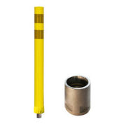 Pexco 8CP36YEL900 City Post® 36" Channelizer Post, Yellow w/ 3" Yellow Reflective Tape