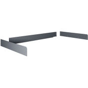 TENNSCO Back and End Stops for Benches - 72x36" - Gray