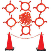 Mr. Chain 93213-6  Traffic Cone & Chain Kit - Traffic Orange