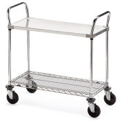 METRO Galvanized/Wire Carts - 48"Wx24"D Shelf