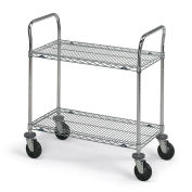 Metro Stainless Steel Wire Utility Carts, 36"W x 24"D x 39"H