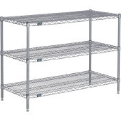 Nexel (3) Shelf Media Stand Silver Epoxy, 60 x 14
