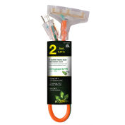 12/3 2' 3-Outlet Heavy Duty Extension Cord, Lighted End