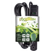 6 Outlet Surge Protector, 12 Ft Cord, Black