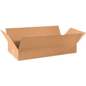 36" x 18" x 6" Cardboard Flat Corrugated Box, Kraft - Pkg Qty 15