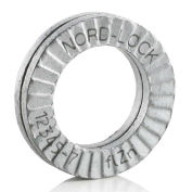 Nord-Lock 1526, Wedge Locking Washer, Carbon Steel, Zinc Coated, 3/8, Large O.D., 10/Pk