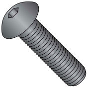 Button Socket Cap Screw, 1/4-20 x 1-1/2", Steel, Black Oxide, FT, UNC, 100 Pack