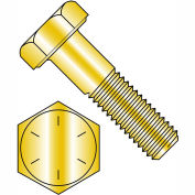 Hex Cap Screw, 1/2-13 x 1-1/2", Steel, Zinc Yellow, Grade 8, FT, UNC, 50 Pack