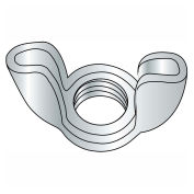 Wing Nut, Cold Forged, 3/8-16, Low Carbon Steel, Zinc, Coarse, 100 Pack