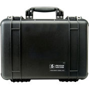 1500 Watertight Medium Case With Foam 16-3/4" x 11-3/16" x 6-1/8", Black