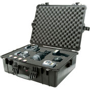 1600 Watertight Large Case With Foam 24-3/8" x 19-3/8" x 8-13/16", Black