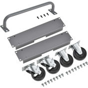 Global Industrial Caster and Handle Kit for 16-Chromebook and Laptop Charging Cabinet