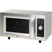 NEXEL® Commercial Microwave Oven, 0.9 Cu. Ft., 1000 Watts, Dial Control, Stainless Steel