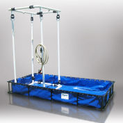 Husky Aluminum/PVC Decontamination Pool w/Shower ALFDP-55WS - 60"Lx84"Wx205"H, Blue, 180 Gal Cap.