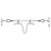 Contrx Tagline Kit, 12' Festoon Cable, Cable Hanger,Clamps, Brackets