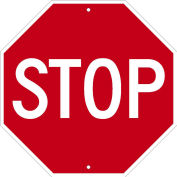 NMC Traffic Sign, Stop Sign 18", 18" X 18", White, TM34J