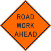 NMC Traffic Sign, Roadwork Ahead Sign, 30" X 30", Orange, TM229K