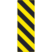 NMC Traffic Sign, Left Stripe Yellow Object Marker Sign, 12" X 36", Yellow, TM266K