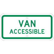 NMC Traffic Sign, Van Accessible, 6" X 12", White, TMAS11J