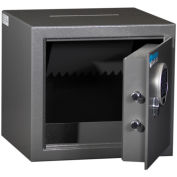 Protex Burglary Safe with a Drop Slot & Electronic Lock, 14-1/8" x 12-3/4" x 13", Gray