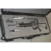 Carbine Case With Pistol Slot, Watertight, 46-5/8"x16-3/4"x6-7/8" Black