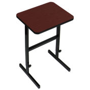 Correll Adjustable Standing Height Workstation, Cherry, 24"L x 20"W x 34" to 42"