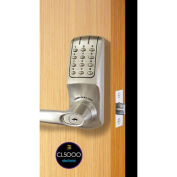 Codelocks ANSI Grade 2 HD Electronic Lockset, CL5210IC-BS, Interchangeable Core, Brushed Steel