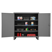 Global Industrial 12 Gauge Heavy Duty Cabinet, 60"W x 24"D x 66"H, Gray