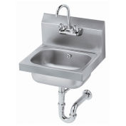 Krowne 16" Wide Hand Sink with P-Trap with Overflow, HS-4