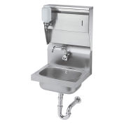 Krowne 16" Wide Hand Sink with Electronic Faucet, Soap & Towel Dispenser and P-Trap, HS-13