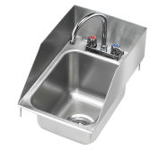 Krowne 12" x 18" Drop-In Hand Sink with Side Splashes, 5" Deep Bowl, HS-1225