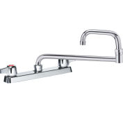 Krowne Commercial Series 8" Center Deck Mount Faucet, 18" Jointed Spout, 13-818L