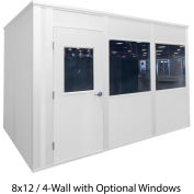 Porta-King Inplant Office, White Vinyl Int & Ext, 10x12, 4-Wall, Class A Fire & STC31 Sound