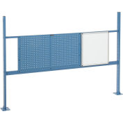 18"W Whiteboard and 36"W Pegboards Mounting Kit for 72"W Workbench - Blue
