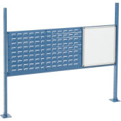 18"W Whiteboard and 36"W Louvers Mounting Kit for 60"W Workbench - Blue