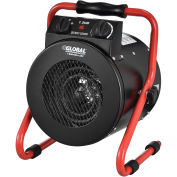 Portable Electric Space Heater With Thermostat, 1500 watt, 120v, Red
