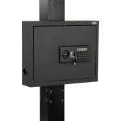Global Industrial Wall-Mount Laptop Security Cabinet, 19-3/4"W x 4-3/4"D x 15-3/4"H, Gray