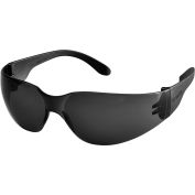 Safety Glasses, Scratch-Resistant, Smoke Lens Color - Pkg Qty 12