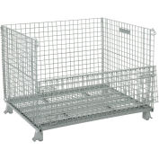 Folding Wire Container, 3000 Lb. Capacity, 48"L x 40"W x 36-1/2"H