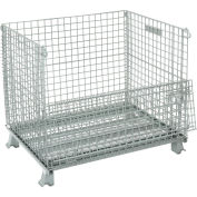 Folding Wire Container, 3000 Lb. Capacity, 40"L x 32"W x 34-1/2"H