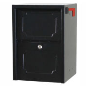 dVault Weekend Away Secure Mailbox with Vault, Front Access, Black