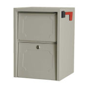dVault Weekend Away Secure Mailbox with Vault, Front Access, Sand
