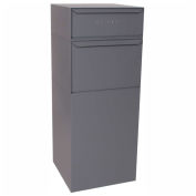 dVault Full Service Vault Mailbox and Parcel Drop, Rear Access, Gray