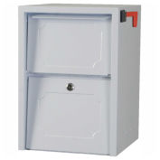 dVault Weekend Away Secure Mailbox with Vault, Front Access, White