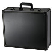 Executive Aluminum Storage Case, 19"L x 16"W x 7-3/8"H, Black