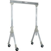 Aluminum Gantry Crane - KD, 2000lb Load Cap, Adjustable Height, 10'W I-Beam