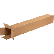 4" x 4" x 32" Tall Corrugated Boxes, Kraft - Pkg Qty 25
